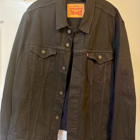 Vintage Levis Jacket Mens 2XL Black Denim 70507 4159 Type 3 Trucker Made USA 90s - Picture 2 of 11